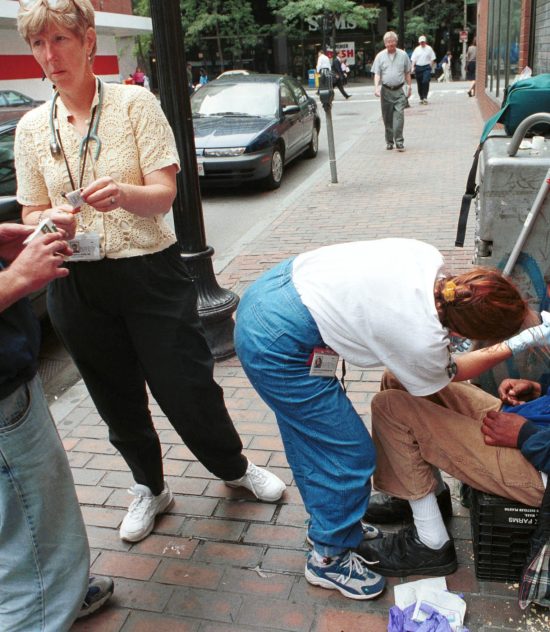 Medical treatment for the homeless.